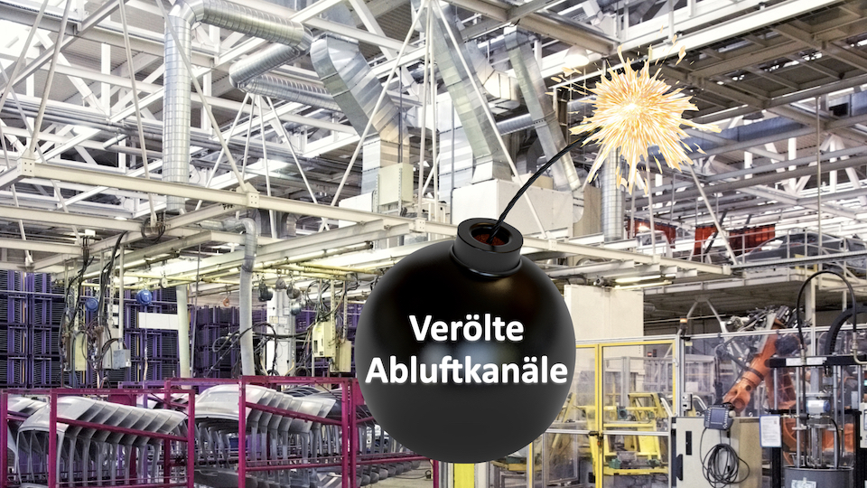 Verölte Abluftkanäle