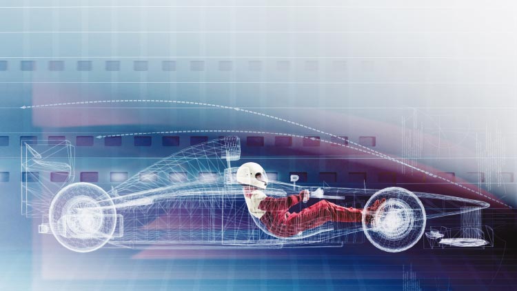 Example of a CFD analysis for a Formula 1 racing car