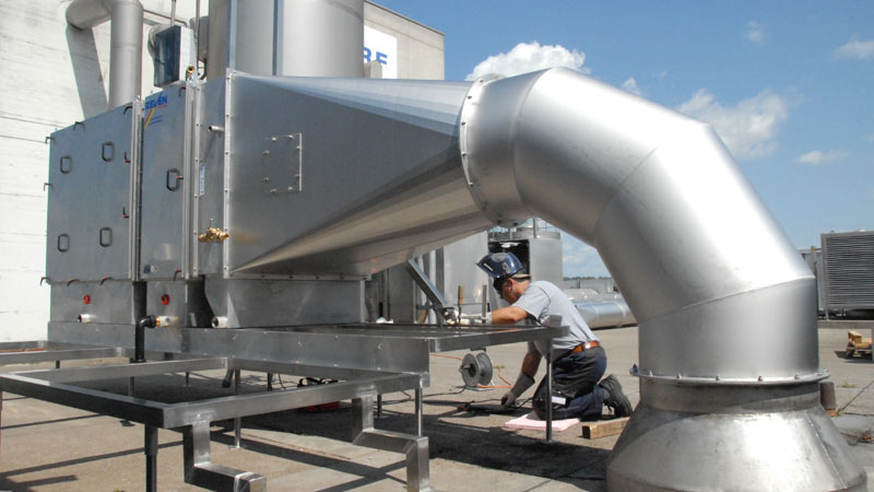 Duct-mounting Filters for the cleaning of the exhaust air in the food industry