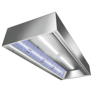 UV-System for exhaust hoods for odour elimination