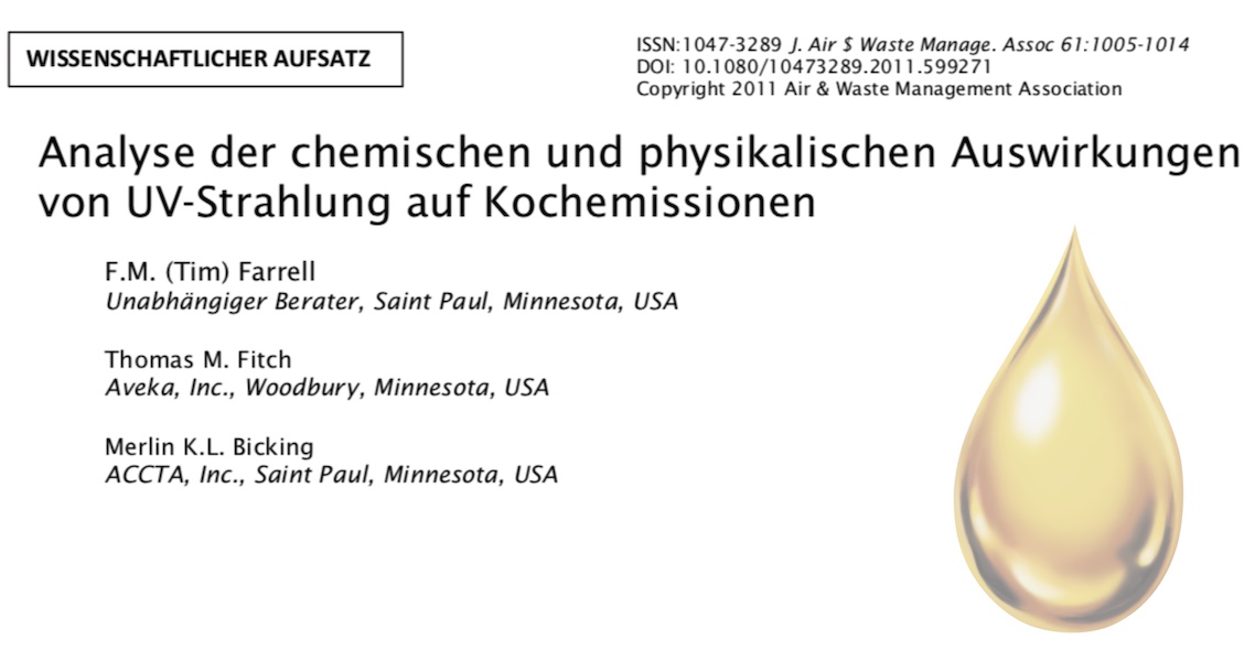 US Studie zur Wirksamkeit von Ozon und UVC in der Küchenlüftung
