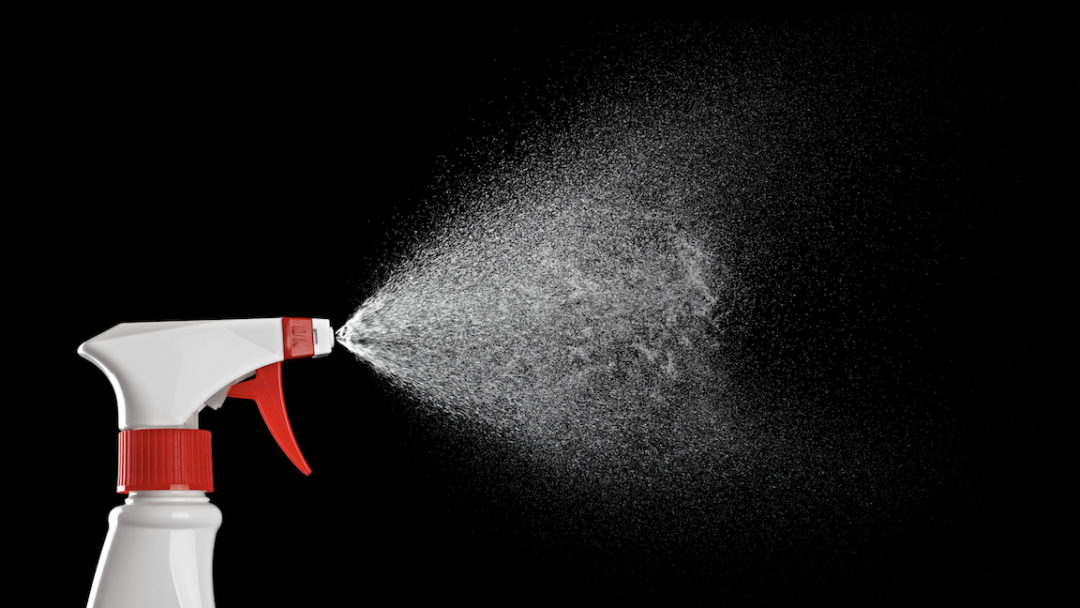 Aerosolpartikel aus sehr fein versprühter Flüssigkeit