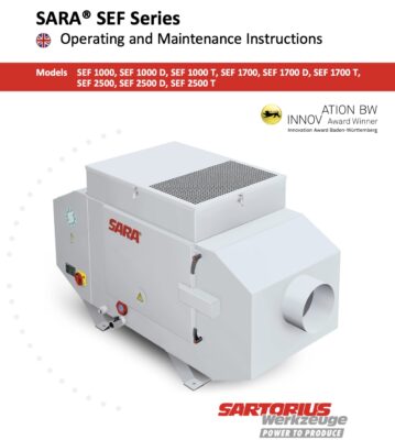 SARA SEF English Operating and Maintenance Instructions