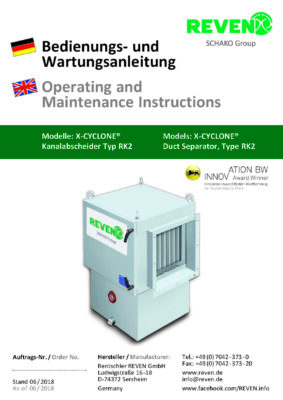 X-CYCLONE RK2-Serie Abluftkanalreiniger fuer wasserhaltige Aerosole