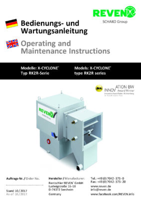 X-CYCLONE RK2-Serie Abluftkanalreiniger mit automatischer Abreinigung