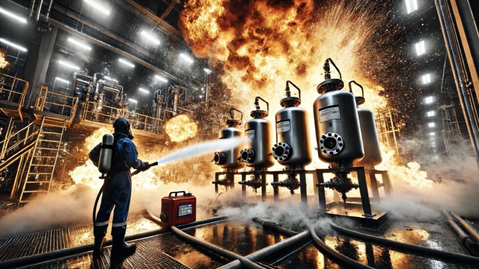 Abscheider Flammschutzprüfung und Explosionstest