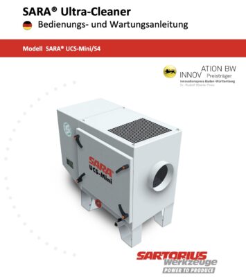 Bedienungsanleitung nur SARA Ultra-Cleaner UCS-Mini-S4 DE