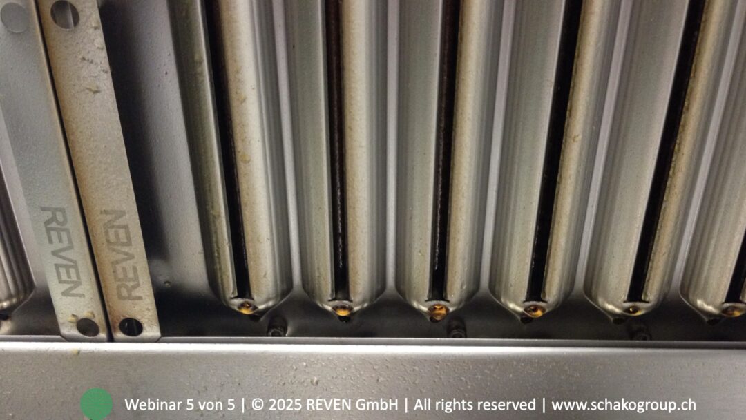 X-CYCLONE Abscheider mit sichtbarem Fettfilm