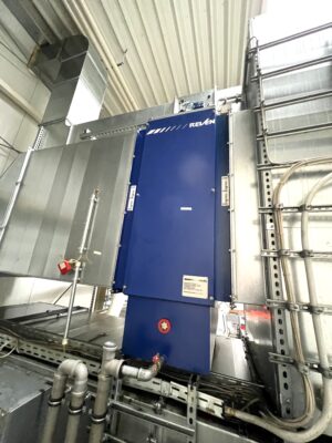 Abluftkanalreiniger eingebaut in Abluftkanal