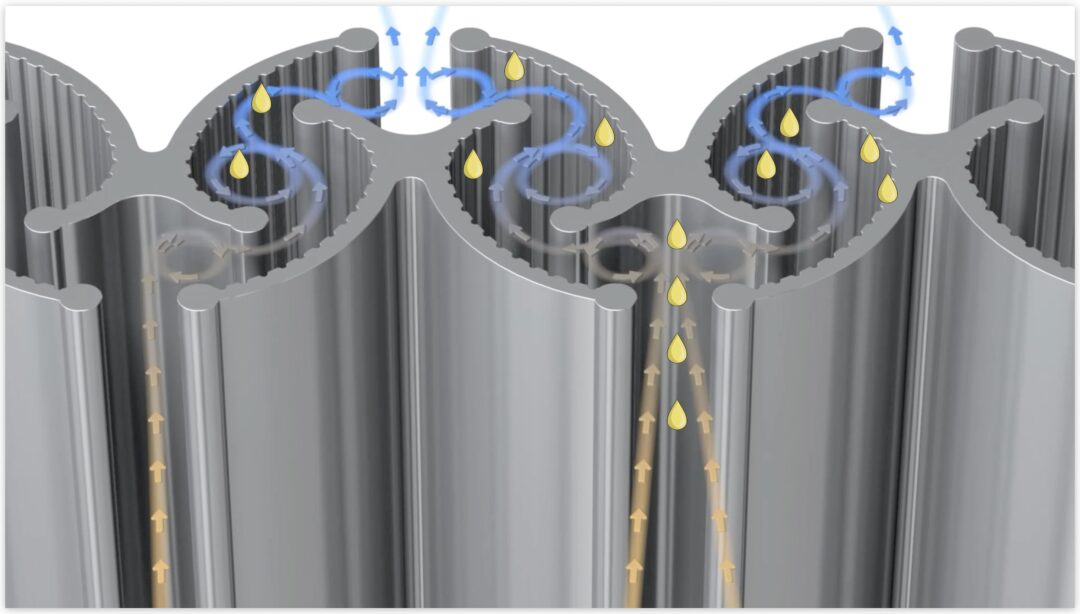 Optimierte Aerosolabscheider mit Mikrostruktur an der Oberfläche