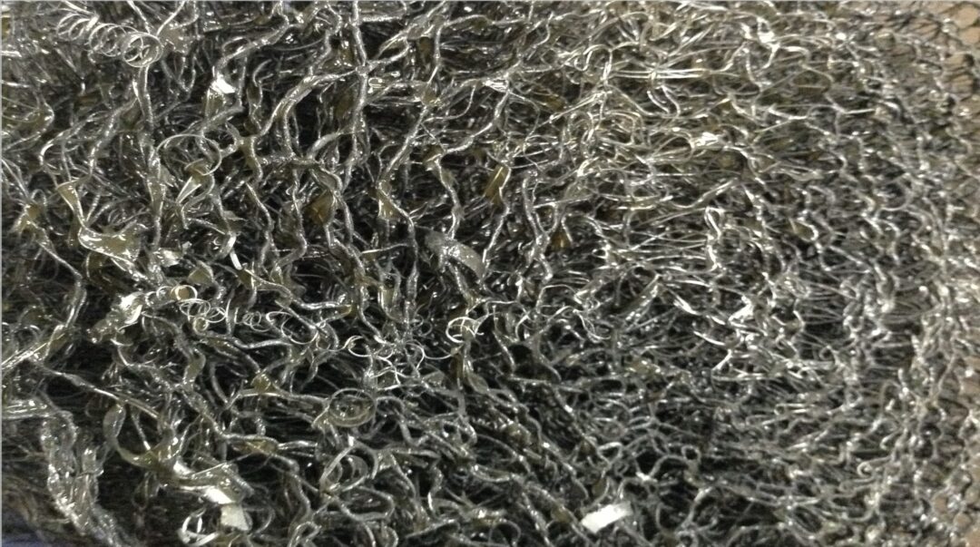 Ein mit Öl gesättigtes Filtergestrick